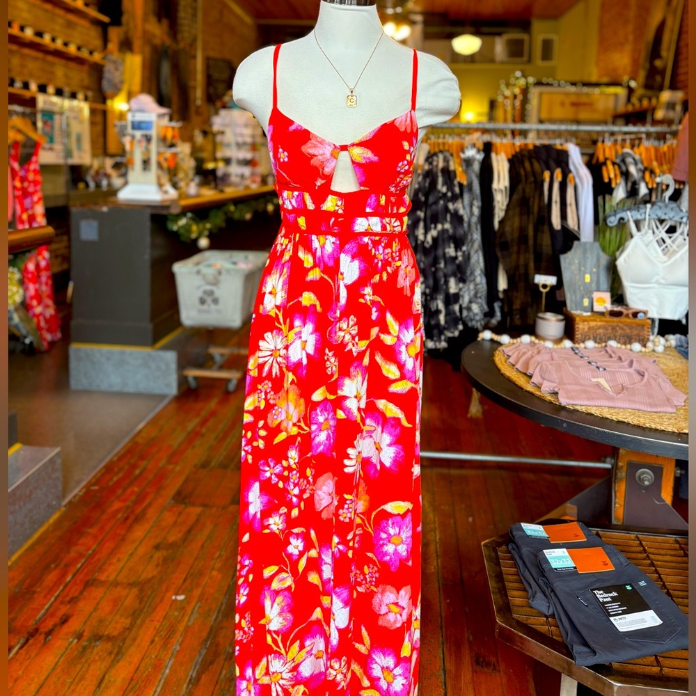Free People Wisteria Maxi-Dress: elegant, flowy, and perfect for any occasion.